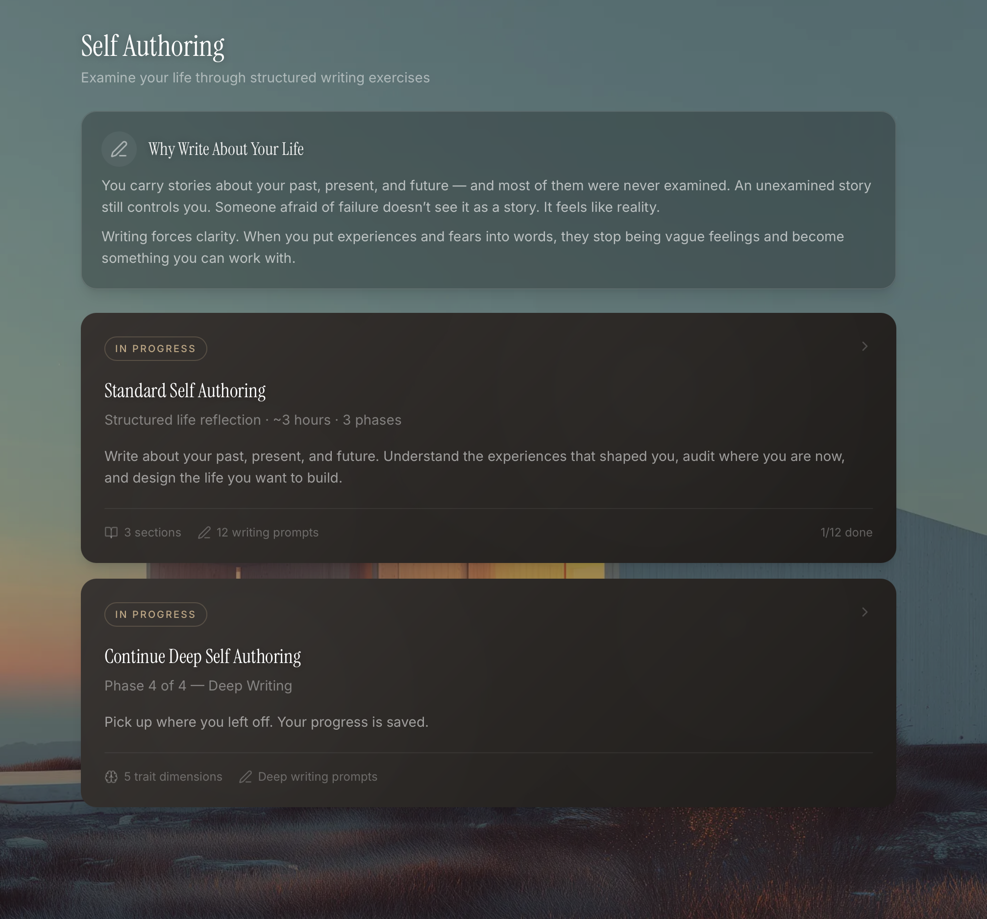 Self-authoring structured writing exercises